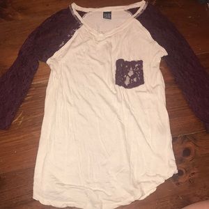 Lace sleeve top